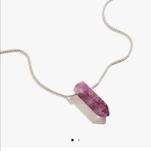 NWOT Amethyst Gemstone & Sterling Silver Necklace